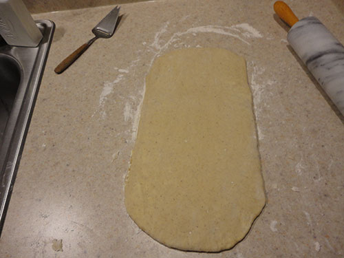 Step 7: Rolling the Kringle Dough Flat Again.
