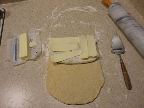 Step 9: Fold and Add More Butter to the Kringle Dough.