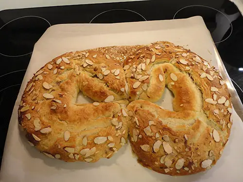 Finished Danish Pastry Known as Kringle. A Gjenvick Family Favorite for Decades. This Kringle Made with Love by Larry Gjenvick.