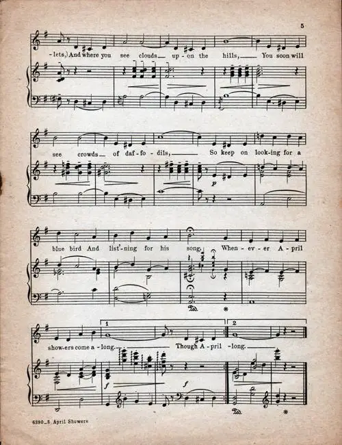 April Showers Sheet Music Page 5