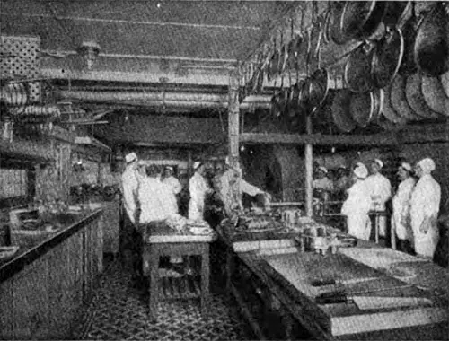 Galley on the RMS Olympic