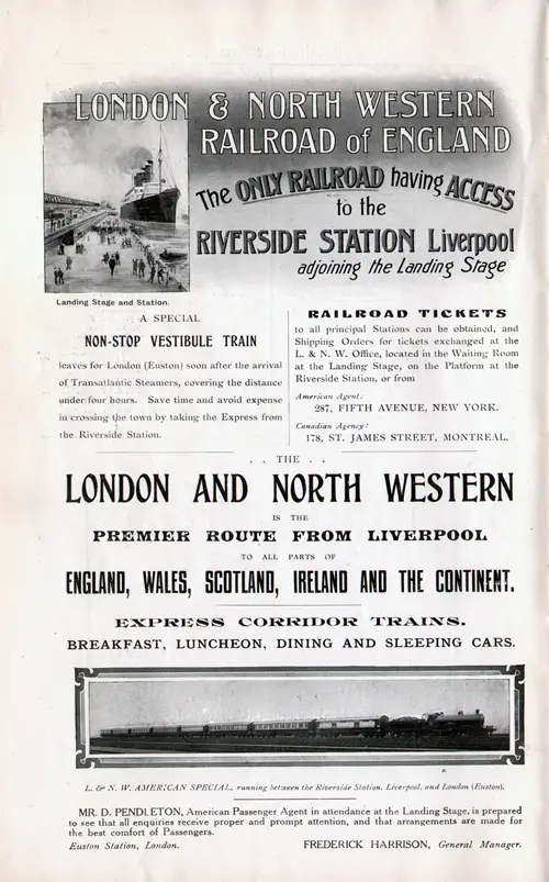 Riverside Station Liverpool - The London & North Western Railroad of England