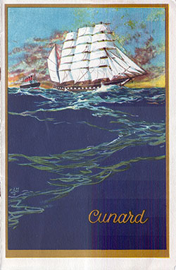 Front Cover of a Second Class Passenger List from the RMS Mauretania of the Cunard Line, Departing Wednesday, 26 September 1928 from New York to Southampton via Plymouth and Cherbourg