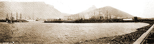 Cape Town Docks - View From End of Breakwater - 1907.