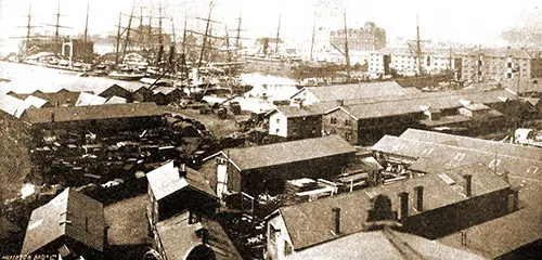 View of Inner Dock at Southampton in 1904