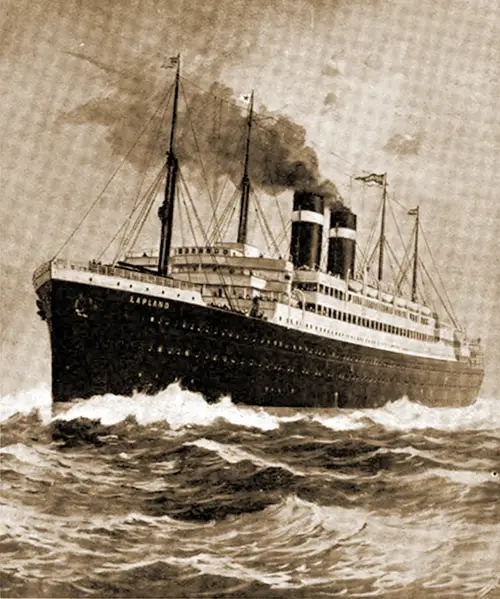 The New Twin-Screw Steamer "Lapland" of the Red Star Line.