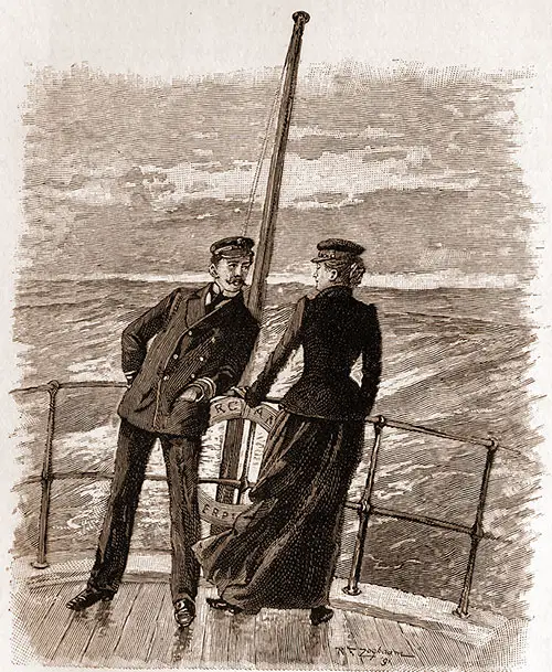 A Quiet Flirtation - 1891 Ocean Passenger Travel