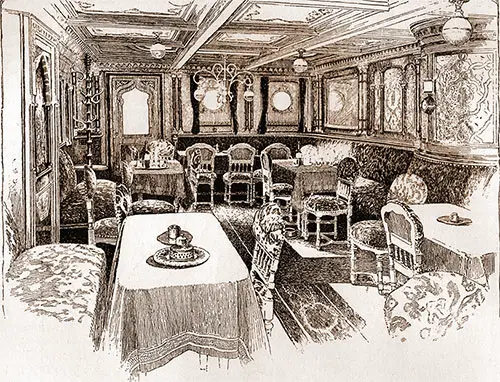 Smoking Room of a French Liner circa 1890