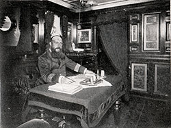 The Captain in His Quarters on Board the SS Augusta Victoria.