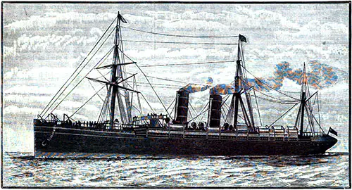 The Royal Mail Steamer Umbria of the Cunard Line.