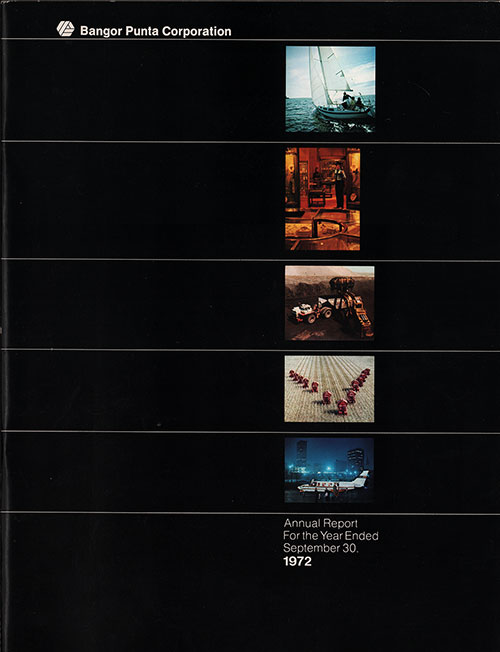 Front Cover, Bangor Punta Corporation Annual Report for the Year Ended 30 September 1972.