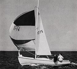 Smoth Sailing in a New 1971 O'Day Rhodes 19 Sailboat.