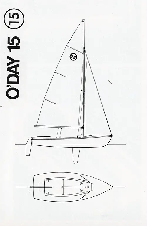 Basic Schematics for the New 1971 O'Day 15 Sailboat.