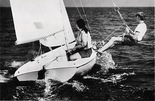 Hanging Out for a Great Ride on a New 1971 O'Day 15 Sailboat.