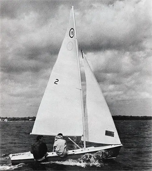 A Lovely Day for Sailing on a New 1971 O'Day 15 Sailboat.