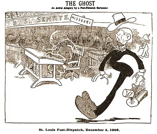 The Ghost – An Astral Allegory by a Post-Dispatch Cartoonist. St. Louis Post-Dispatch, December 4, 1906.