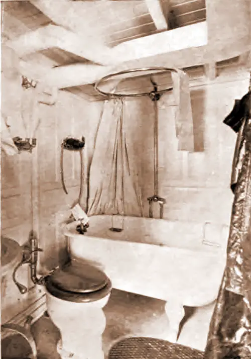 Private Toilet and Bath on the SS Minnesota, Pacific Line, circa 1911.