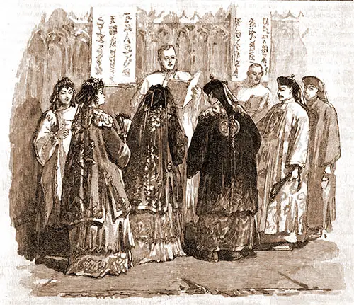 A Scene at a Christian Chinese Wedding. The Quiver, 1890.