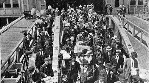 Immigrants Leaving Ellis Island.