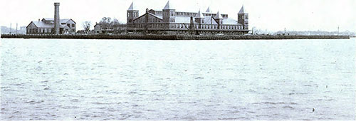 Ellis Island, looking east, 1892.