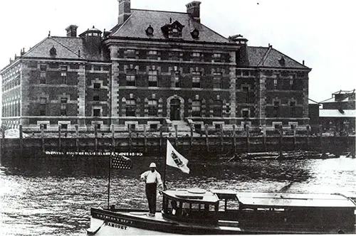 Island Two From Island One, June 1901. (Ellis Island)