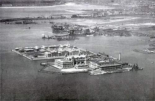 Aerial View of Ellis Island, 1926.