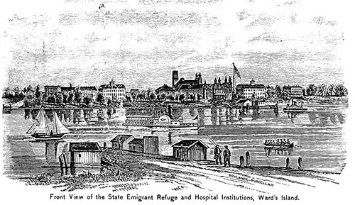 Front View of the State Emigrant Refuge and Hospital Institutions, Ward's Island, New York.