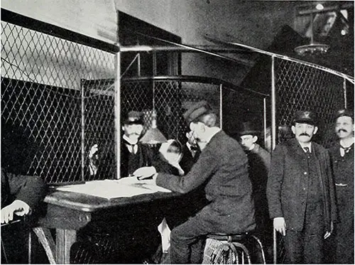 Checking Into the Detention Pen at Ellis Island.