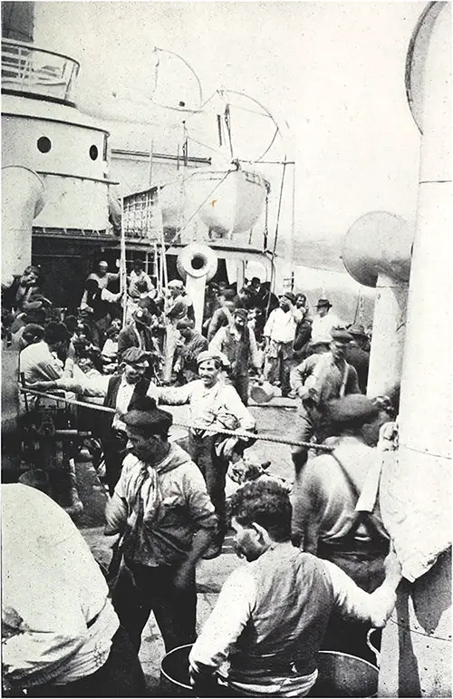 Life on the Steerage-Passengers' Deck on the SS Lahn.