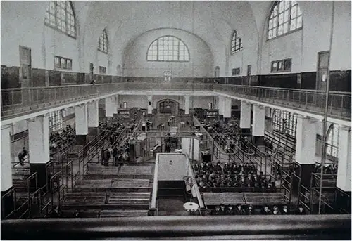 Interior View of the Main Building at Ellis Island.