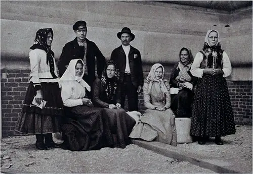 A Family Group Photo of Newly Arrived Immigrants.