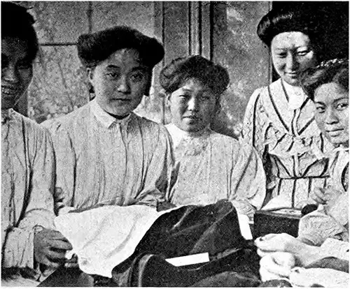 Mending Day in the Chinese GIrls' Home.