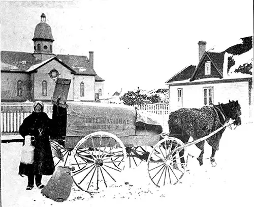 Milk Woman, The International Dairy, Winnipeg, MB. Strangers Within Our Gates, 1909.