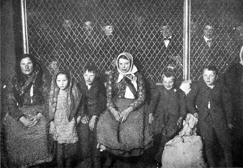 Slovakian Women and Children at Ellis Island.