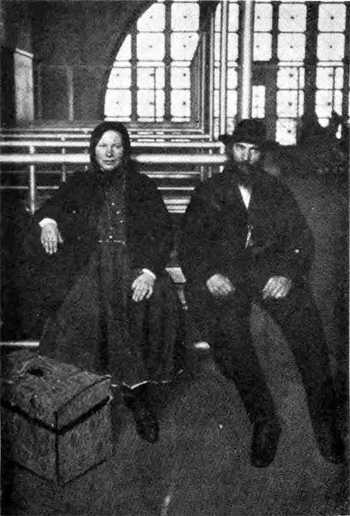 Slavak Woman and Jewish Man at Ellis Island.