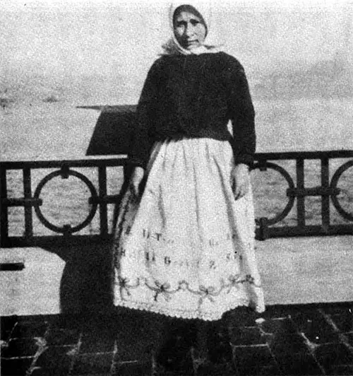 Hungarian Magyar Peasant Woman at Ellis Island.