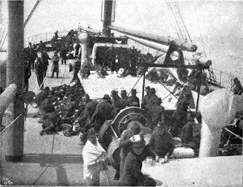 Steerage Passengers Enjoying the Fresh Air on the Fore Deck.