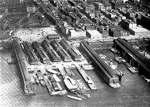 Cunard Line Piers, 52 and 53 North River, Part of the “Chelsea District," is the Most Modern and Finest of New York's Piers.