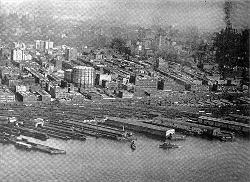 New York Central Railroad's Yards and Piers at 66th Street, North River, Manhattan.