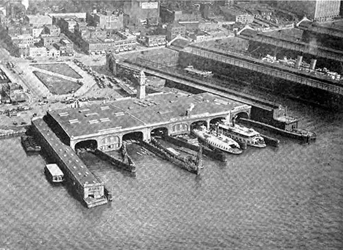 Delaware, Lackawanna, and Western Railroad’s Ferry Slips, Foot West 23rd Street, New York City.