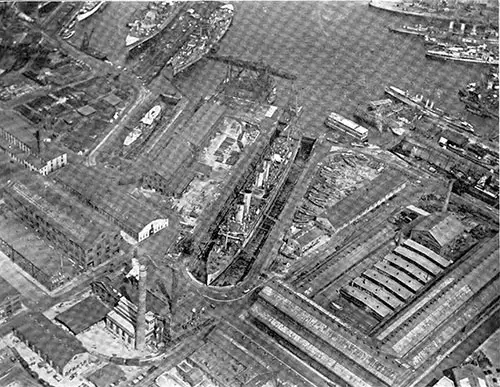 View of the Brooklyn Navy Yard, Taken From the Air.