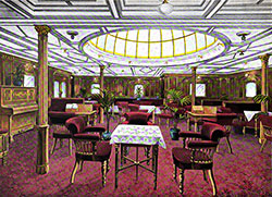 GGA Image ID # 17ad024ad8 Second Class Drawing Room on the RMS Mauretania of the Cunard Line, 1907.