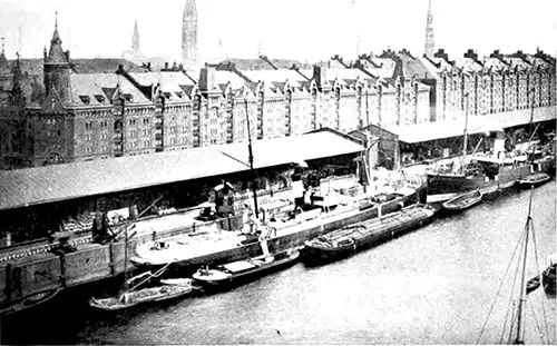 View of Sandtor Bay, Hamburg.