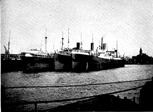 Ships from Every Clime Can be Seen in Hamburg's Harbor.