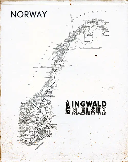 Back Cover - Map of Norway
