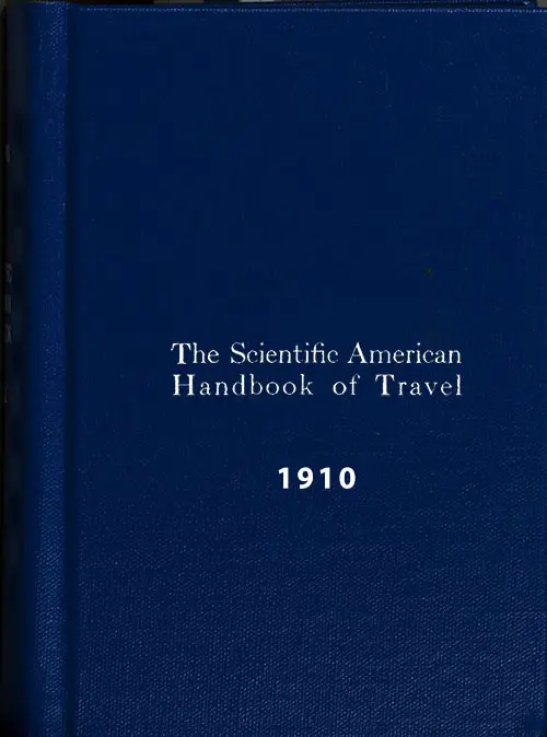 Front Cover of the 1910 Edition of The Scientific American Handbook of Travel.