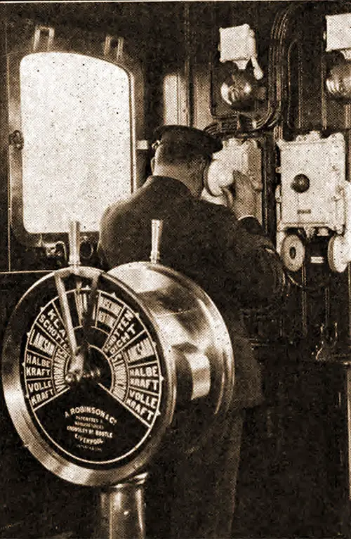 Engine Telegraphs on the Bridge and Other Parts of the Vessel.