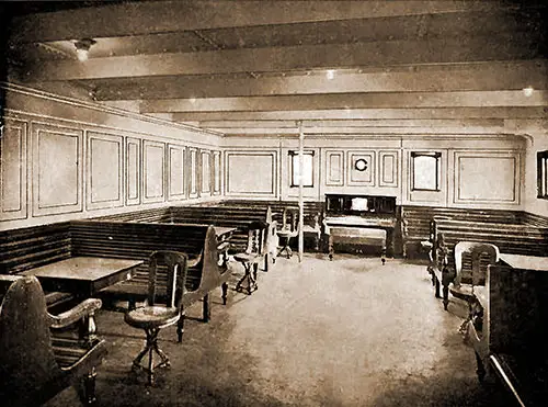 Third Class Ladies Room on the SS Themistocles of the Aberdeen Line, 1913.