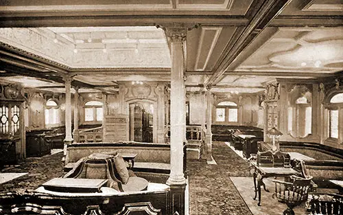 Social Hall on the RMSP Liner SS Asturias, 1913.