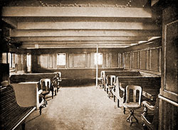 GGA Image ID # 17ae3dee17 Third Class Smoking Room on the SS Themistocles of the Aberdeen Line, 1913.
